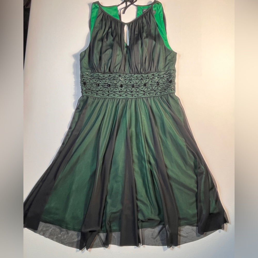 Jessica Howard Backless Green Dress sz 8